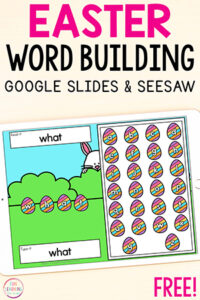 Easter word work activity for Google Slides and Seesaw