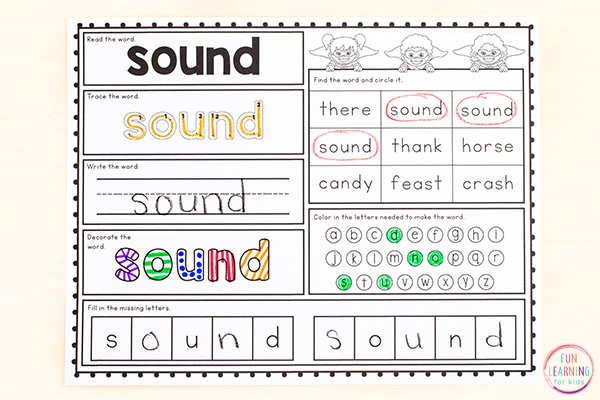 Make word work fun with these editable worksheets.