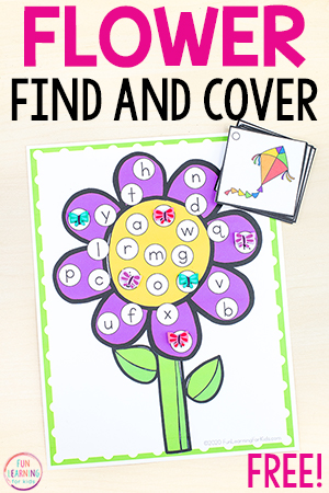 Flower Find and Cover the Letters Printable Alphabet Activity