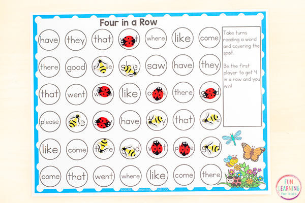 An editable board game for learning sight words, CVC words, and other word work.