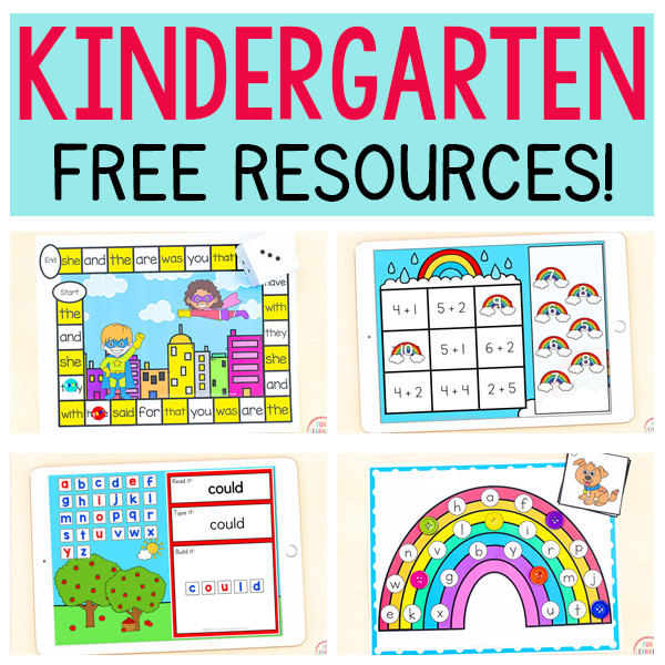 So many fun and free kindergarten activities for kids. 