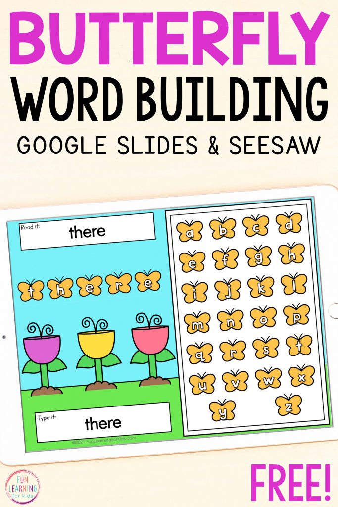 A free spring theme word work activity to use on Google Slides and Seesaw. 