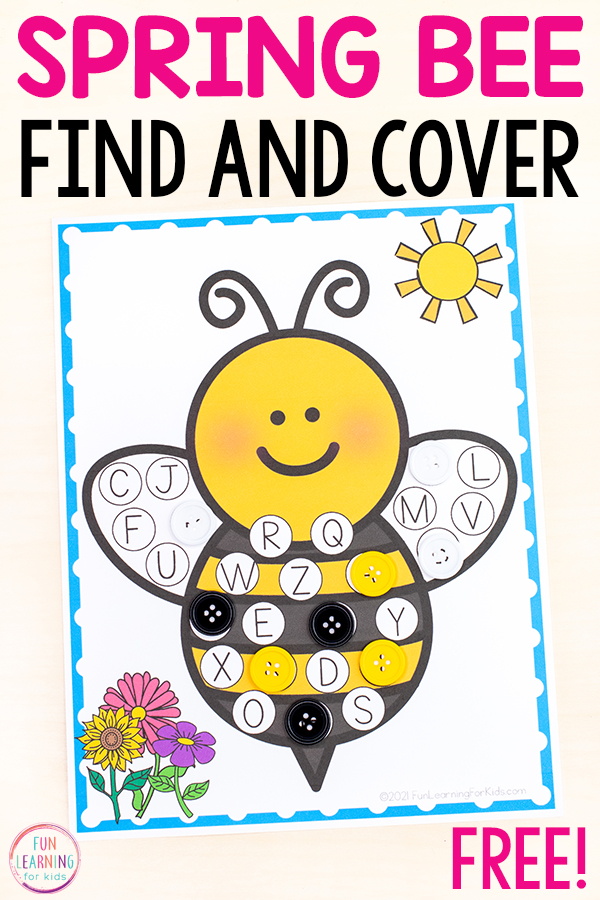 Bee theme beginning sounds activity mats for your alphabet centers.