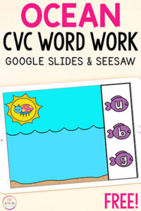Ocean CVC digital word work activity.