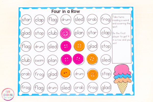 Editable games printables with fun summer themes. Type in any words or math facts!
