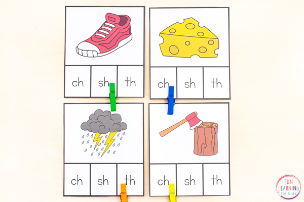 Free printable digraphs activity for teaching kids to read. 