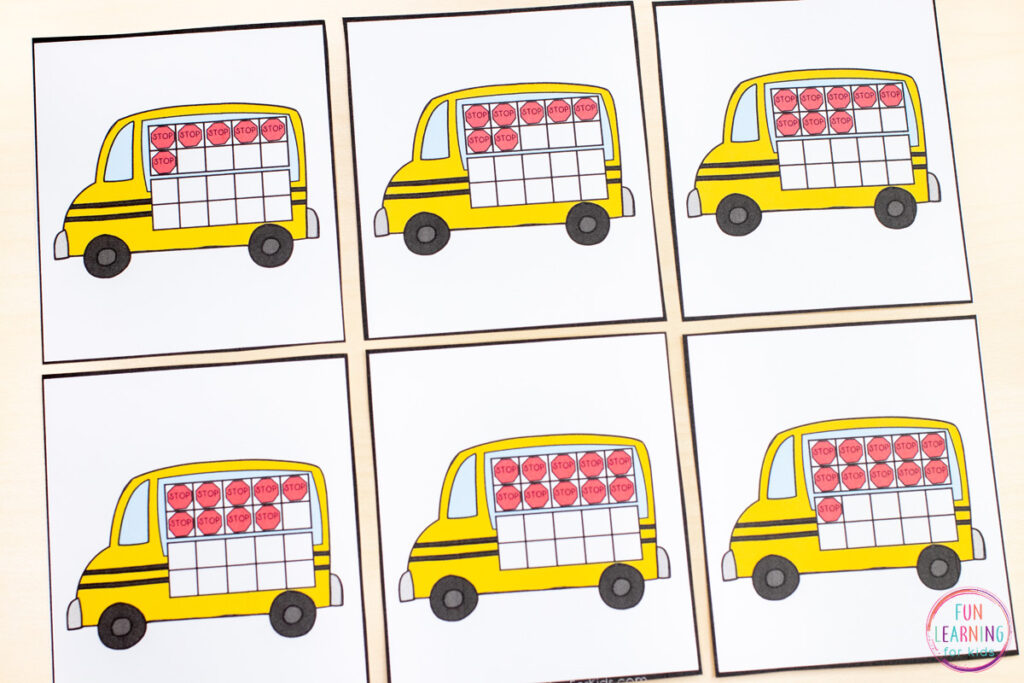 A fun count the room number sense activity for your back to school theme math centers.
