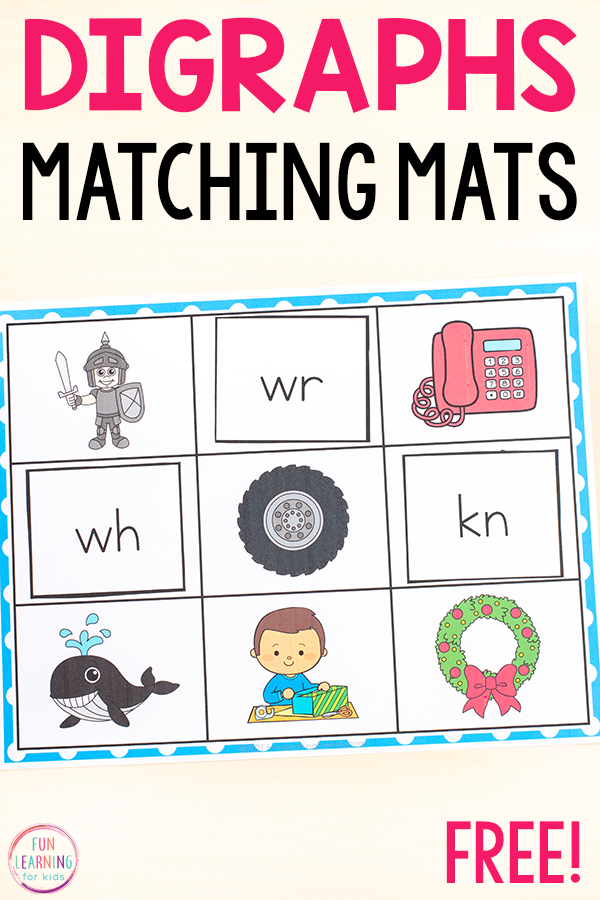 Free printable digraph reading resource for teaching read to first grade and second grade students.