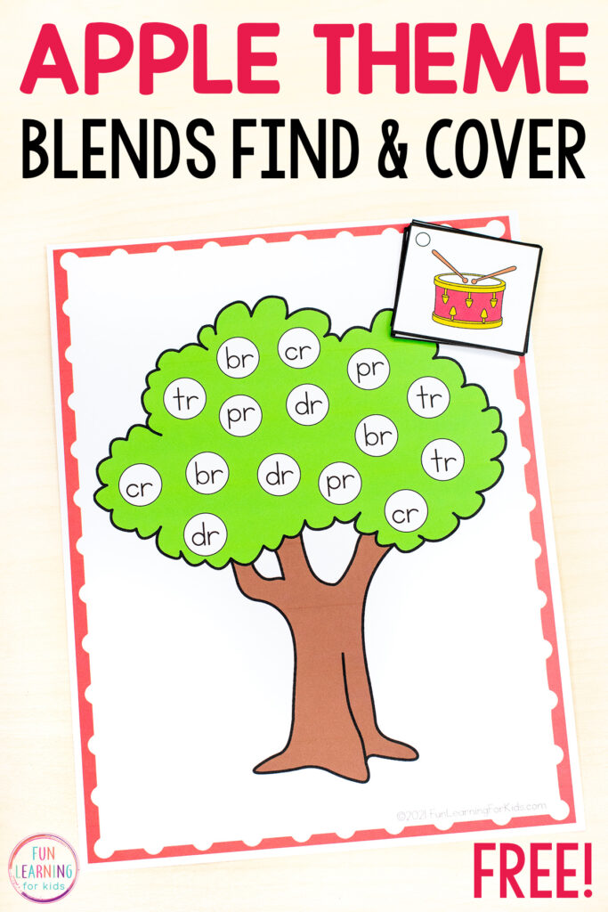 Free printable blends phonics activity for students who are learning to read.