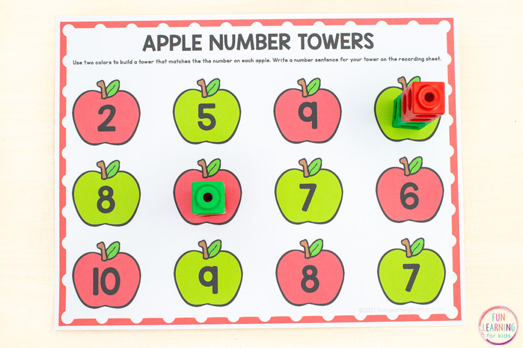 A fun number sense activity for practice with counting, number identification, subitizing, composing and decomposing numbers and making number sentences.