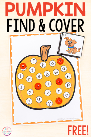 Pumpkin Find and Cover the Letter Mats Free Printable