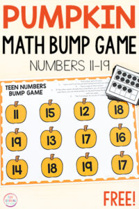 A fun teen numbers math game for developing number sense.