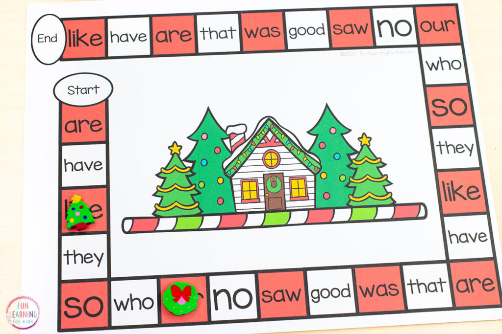 A fun Christmas theme learning activity for kids.
