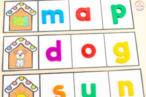 Gingerbread CVC Word Building Strips Free Printable