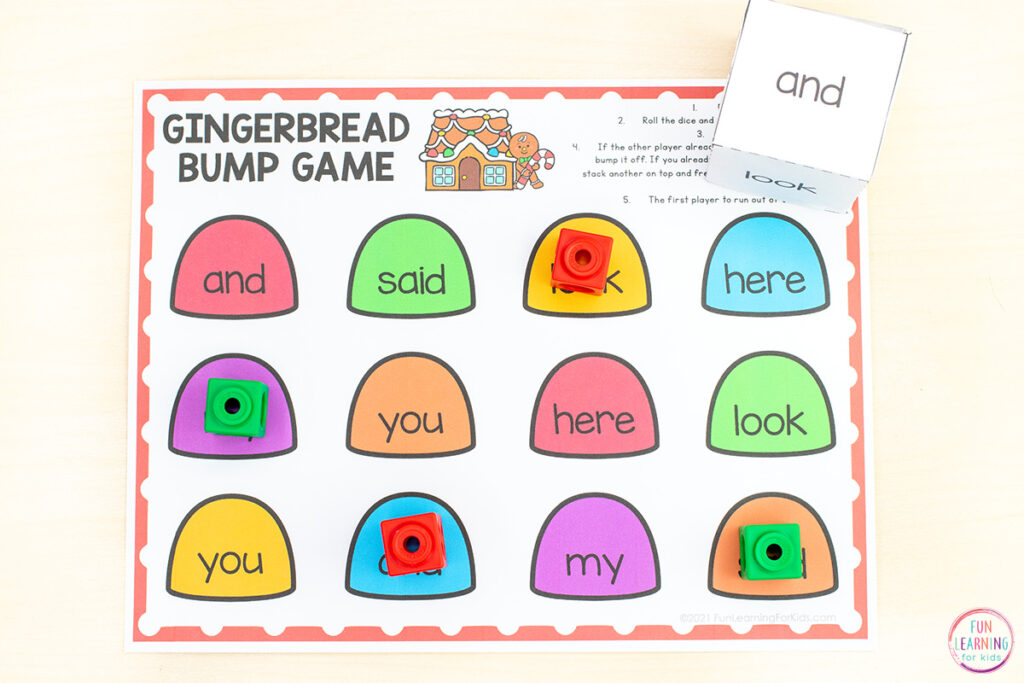 An editable word work activity for your gingerbread theme activity plans preschool, pre-k, kindergarten, first grade and second grade.
