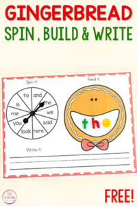 A fun editable gingerbread word work activity for kids.
