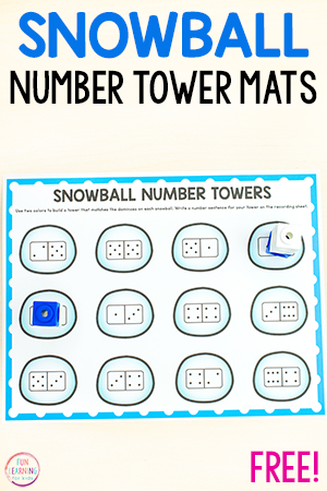 Snowball Number Towers Free Printable Math Activity