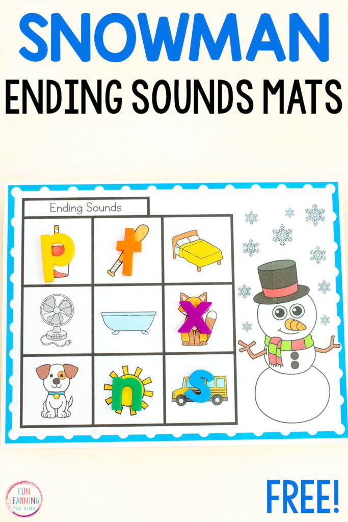 Hands-on letter sound isolation activity for ending sounds.