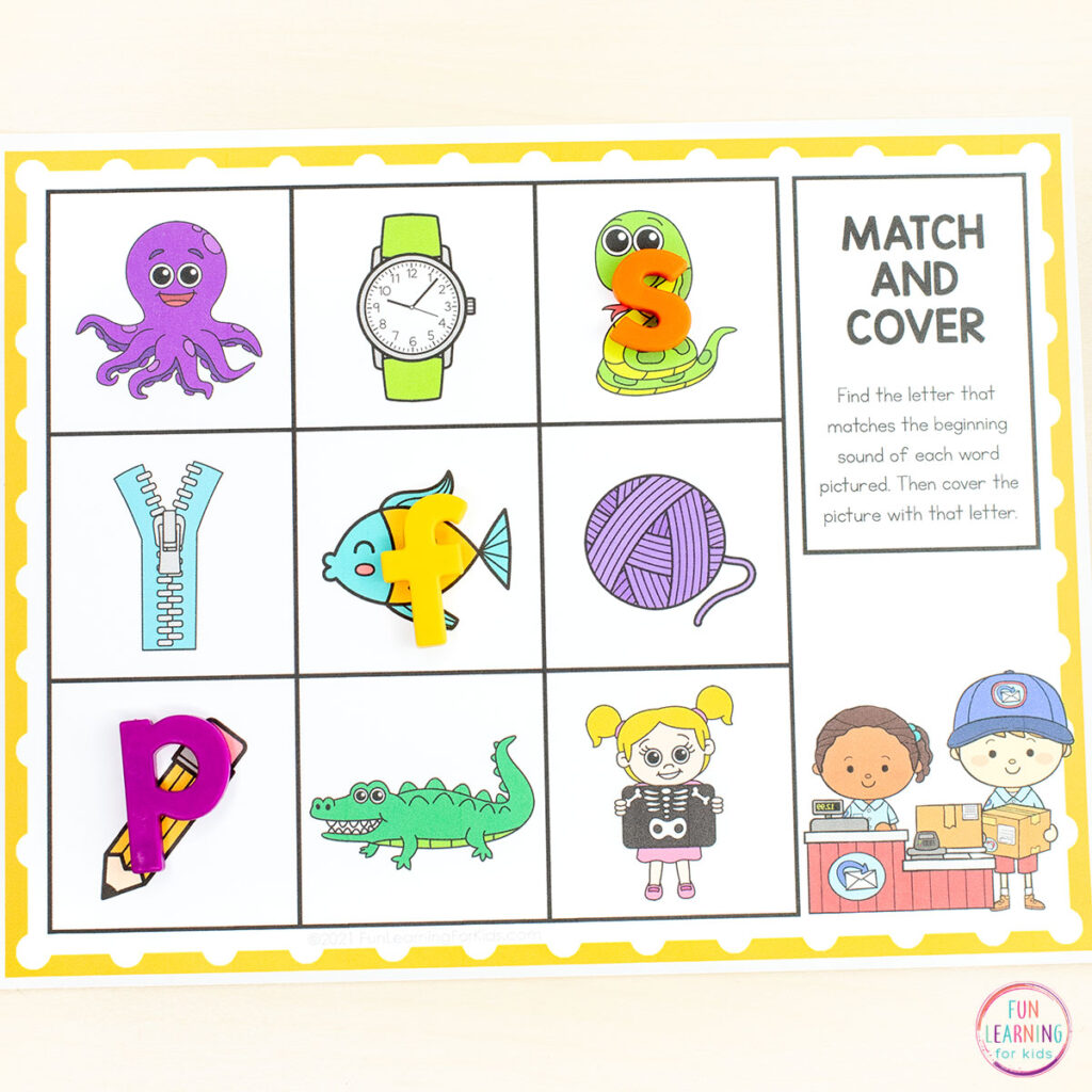 A fun alphabet activity to add to your community helpers theme activities for preschool and kindergarten.