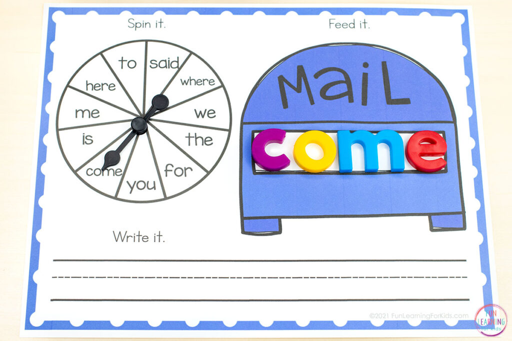 A fun mail carrier activity for your community helpers centers.