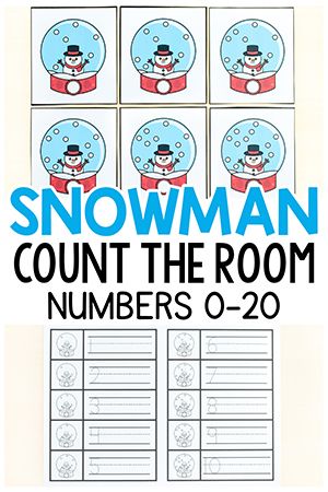 Snowman Count the Room Free Printable Math Activity