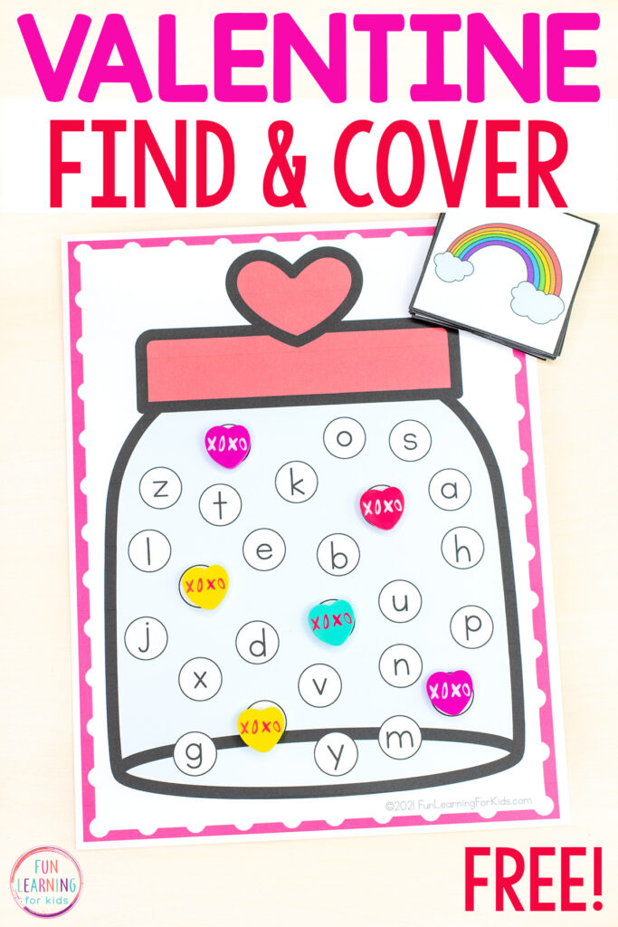 Valentine's Day beginning sound find and cover the letter mats for kids in preschool and kindergarten. Perfect for your heart theme alphabet or literacy centers.