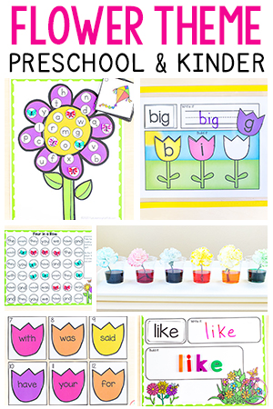 Flower Theme Activities for Preschool and Kindergarten