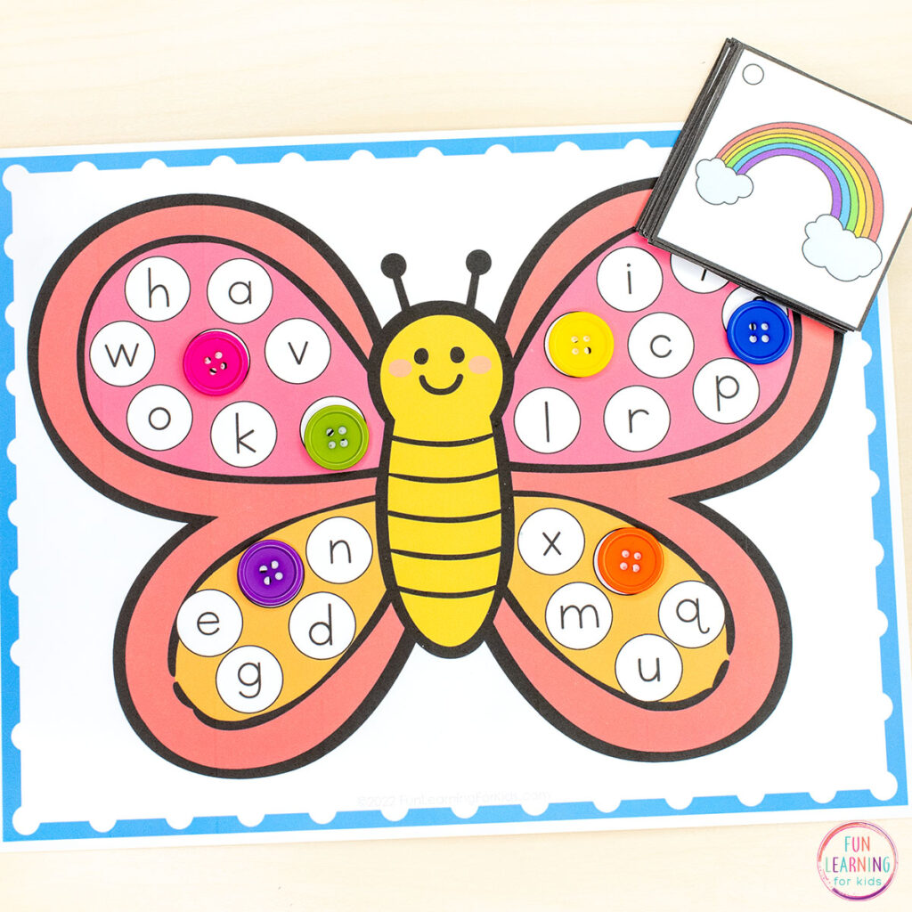 A fun hands-on alphabet activity for your insect theme lesson plans.