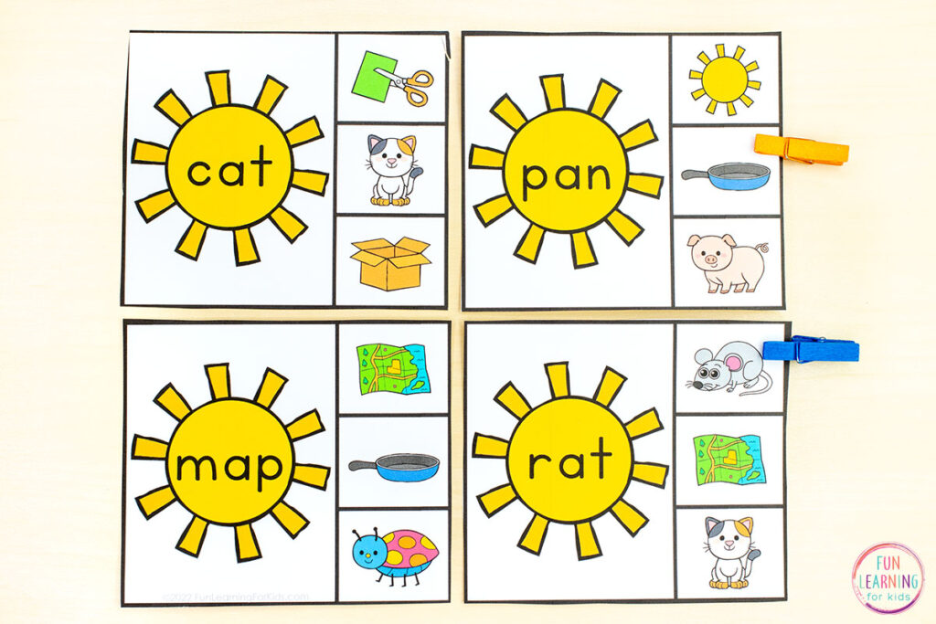 A fun CVC word work activity for learning to read CVC words.