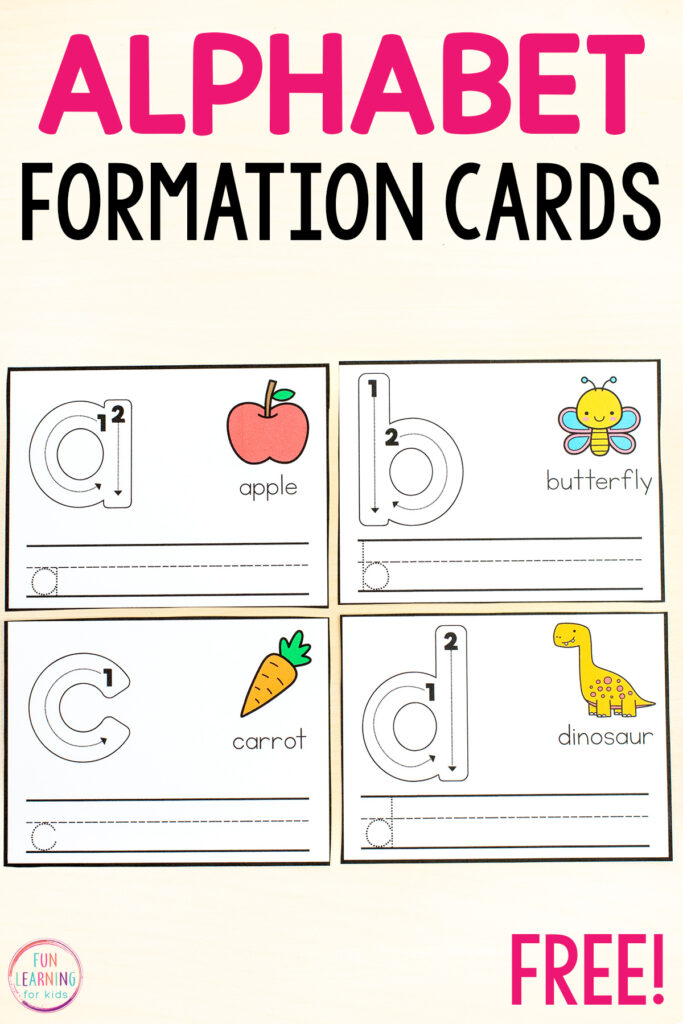 A fun letter formation handwriting activity for kids.