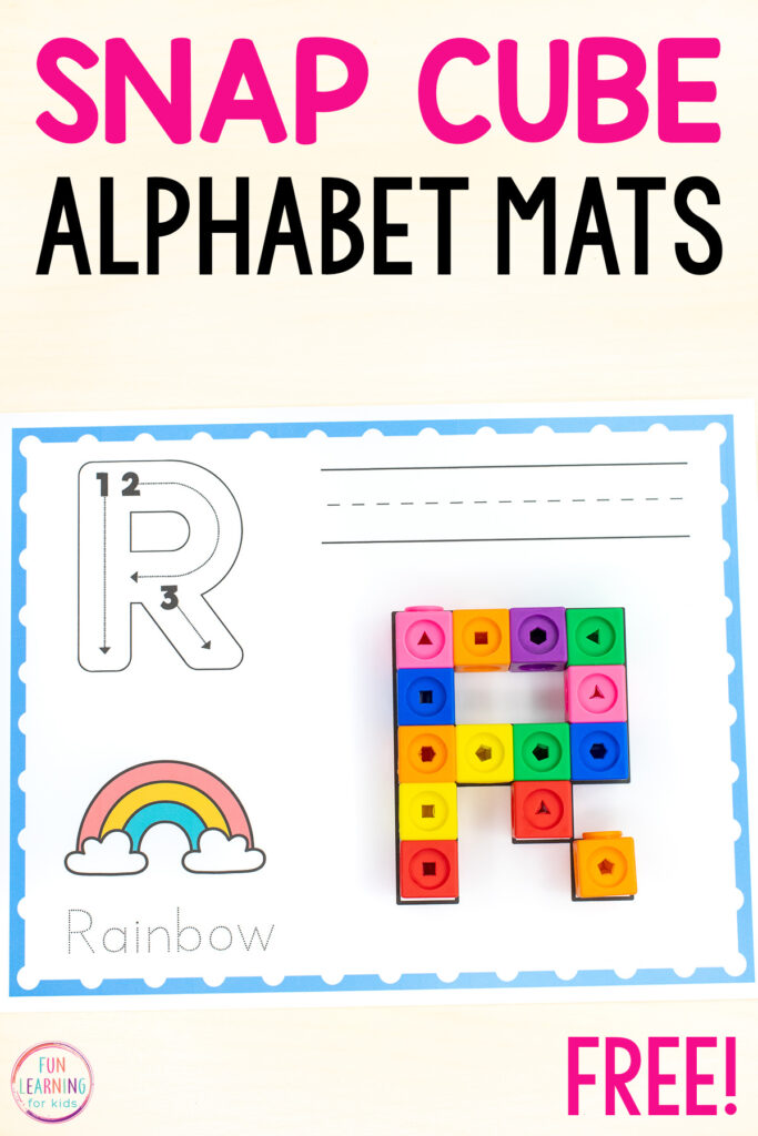 Tapetes de alfabeto práticos imprimíveis gratuitos para crianças que estão aprendendo letras e formação de letras.