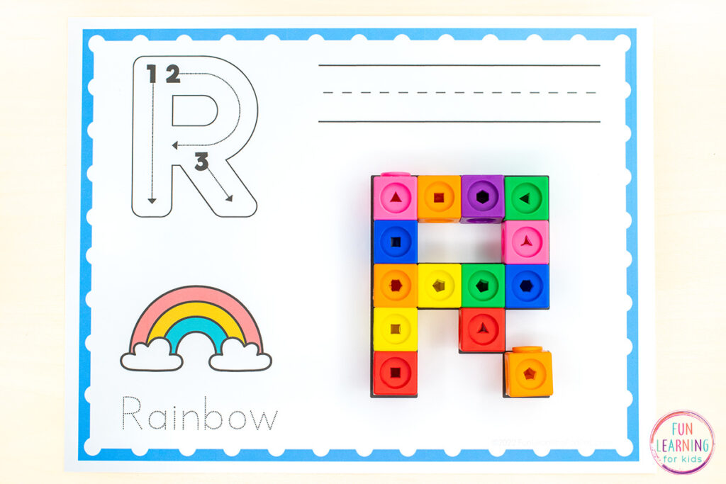 Free printable alphabet mats for learning letter formation. 