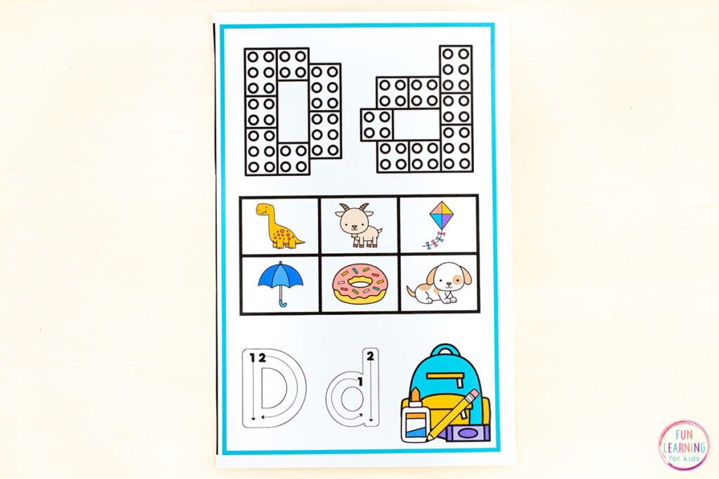 A free printable alphabet activity for your alphabet centers in preschool and kindergarten.