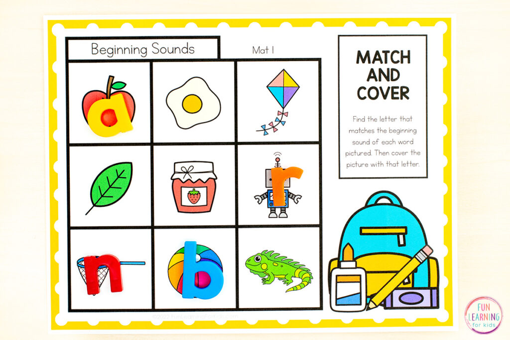 A fun, hands-on phonics activity for isolating beginning, middle and ending sounds and finding the letter that makes that sound.