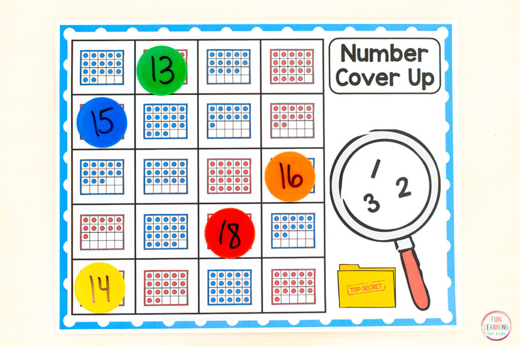 Free printable number mats for numbers 1-20. These mats require no prep and can be differentiated very easily!