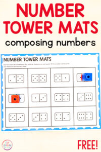 Free printable number sense activity for kids to practice composing numbers in kindergarten and first grade.