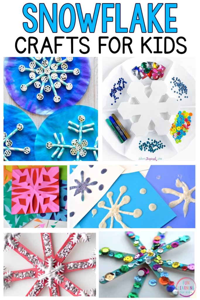 Snowflake crafts for kids that include open invitations to create, art projects and more!