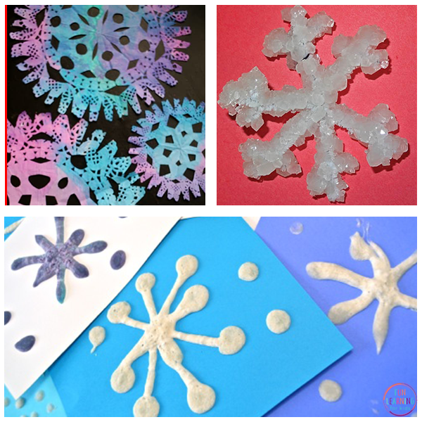 Winter snowflake craft activities for kids.