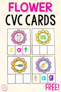 A fun flower CVC word activity for kids in kindergarten and first grade.