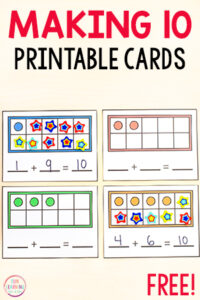 Make 10 math activity for kindergarten. Learn friends of ten and combinations of ten in a fun way!
