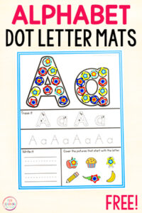 Free printable alphabet mats for kids in preschool, pre-k and kindergarten.