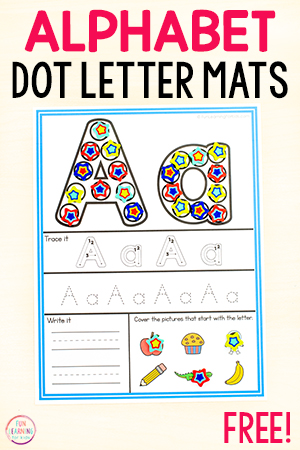 Dot Letter Alphabet Mats Free Printable