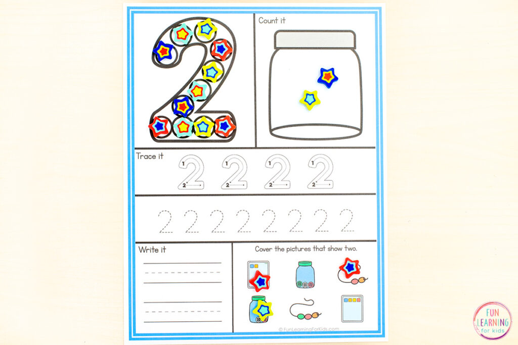 Free printable dot number mats for your math centers!