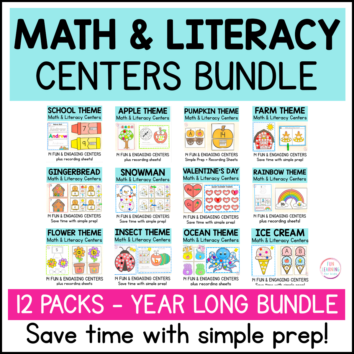 Math and Literacy Bundle Cover Year 3
