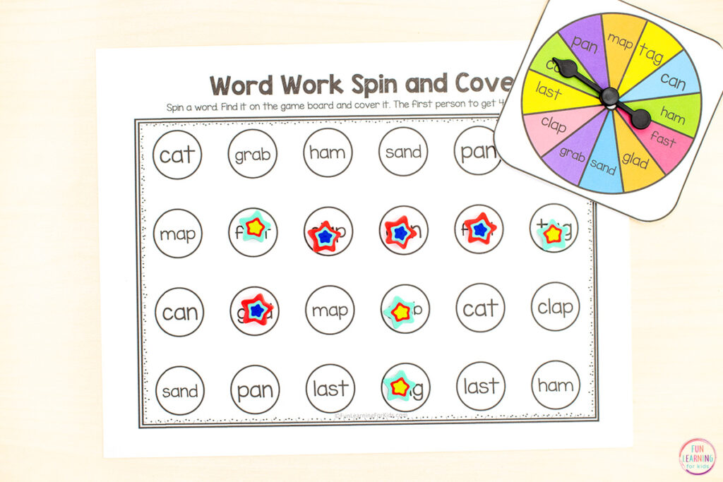 Word Work Spin and Cover