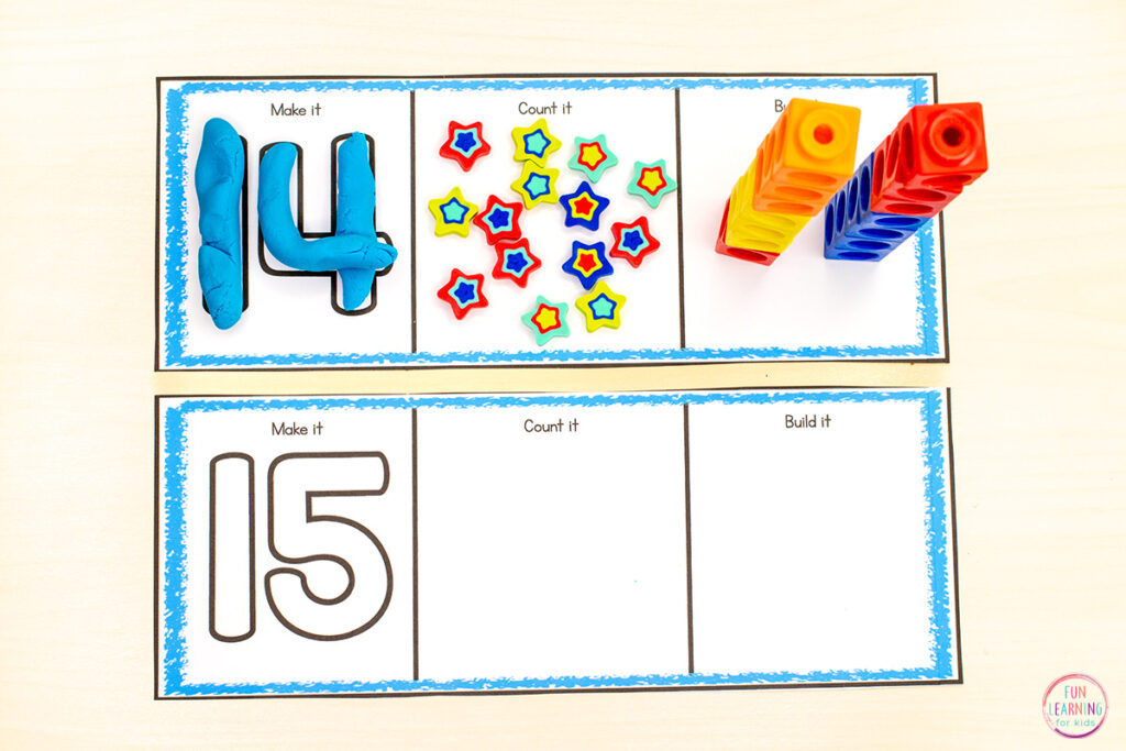 A free printable number sense math activity for practice with learning numbers and counting.