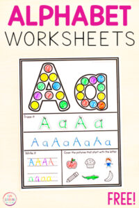 Free printable alphabet worksheets for kids to learn letter formation and letter sounds.