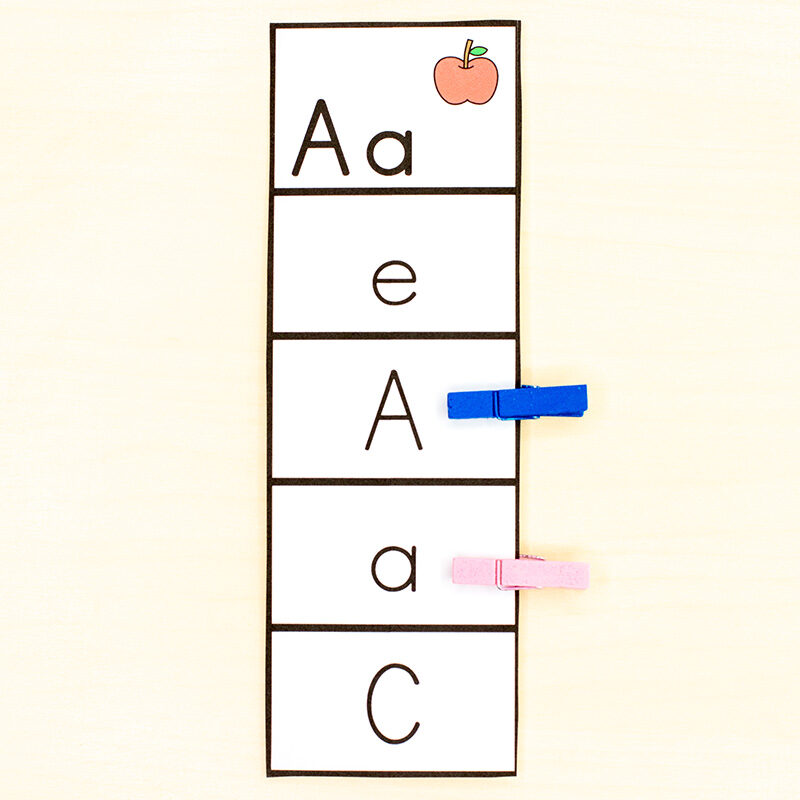 Letter recognition activity for kids to learn letters.