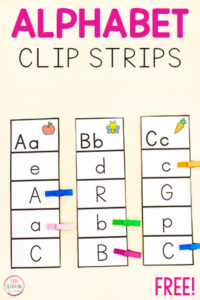 Alphabet letter recognition activity for kids in preschool, pre-k and kindergarten.