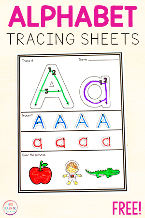 Alphabet Letter Tracing Worksheets to Learn Letter Formation